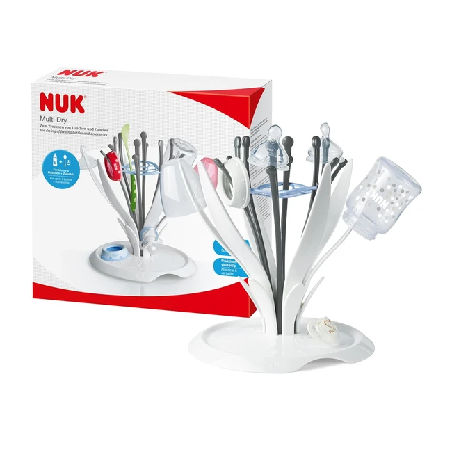 NUK MultiDry Trockenstnder - Praktisches Trocknen von bis zu 6 Babyflaschen - 