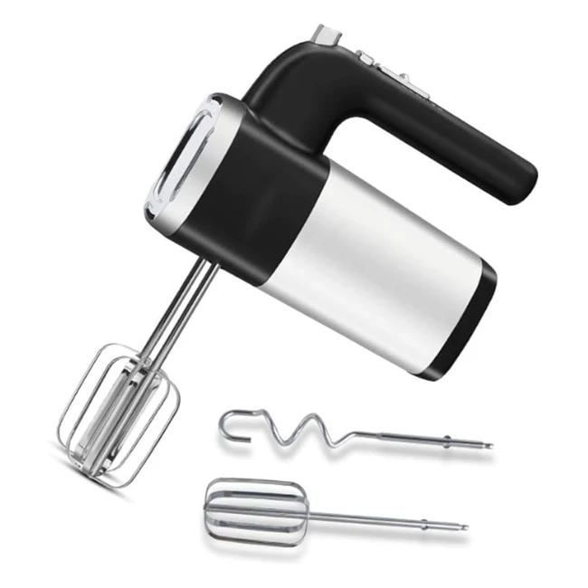 Electric Hand Mixer 5 Speed Portable Whisk Cake Baking - Stainless Steel Dough W