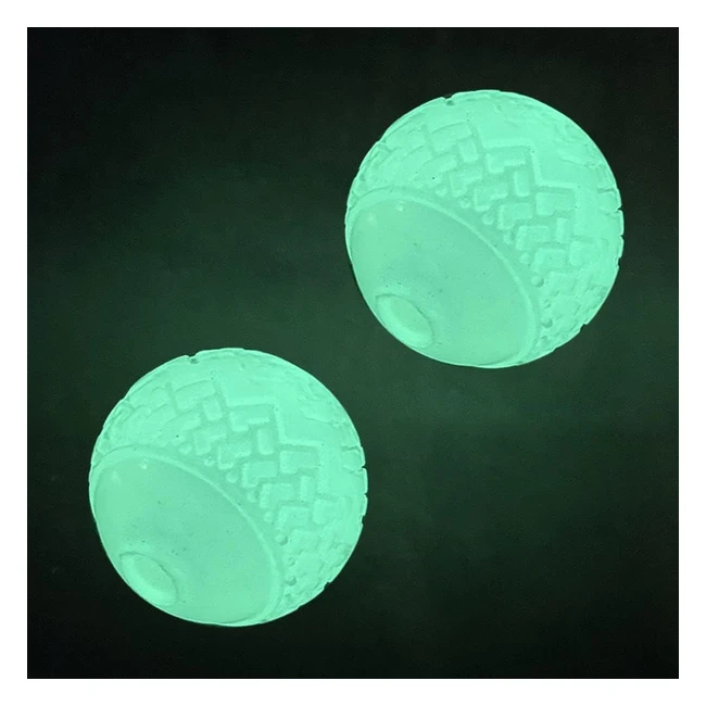 Feixun Lot de 2 Balles Phosphorescentes pour Chien - Rf123 - Jouet Chien Nuit