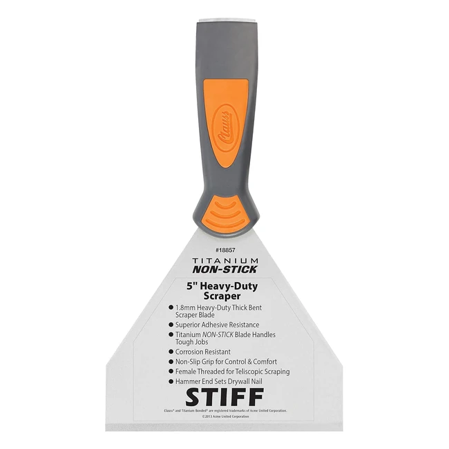 Spatule Clauss Antiadhrente Titane Rigide 127cm - 5 pouces