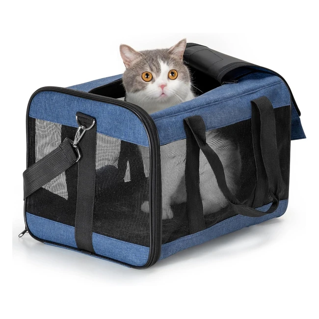 HITSLAM Hundetransportbox faltbare Katzenbox Transporttasche für Hunde Katzen Airline genehmigt
