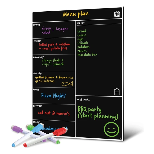 Smart Panda Magnetic Blackboard Fridge Calendar - Organize Your Life
