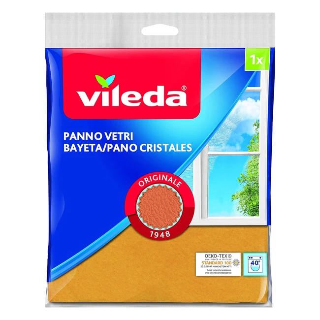 Chamoisette spciale vitres Vileda 110534 - Nettoie sans traces ni peluches