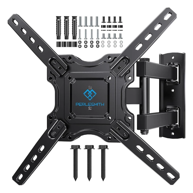 Perlesmith TV Wandhalterung Schwenkbar Neigbar | Universell TV Halterung für 26-60 Zoll LED/LCD/Plasma Flach & Curved Fernseher | Bis zu 35kg | MaxVESA 400x400mm