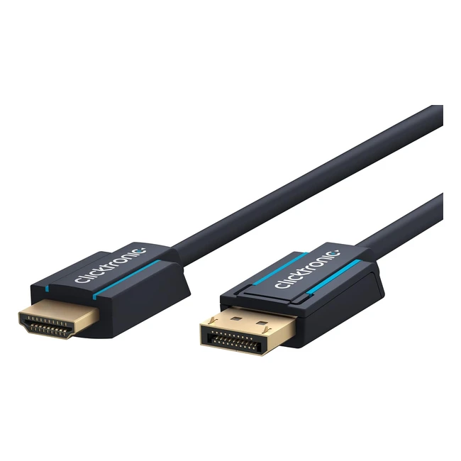 Clicktronic DisplayPort HDMI Kabel 4K 60 Hz - DP 14 zu HDMI 20 Adapterkabel 10m