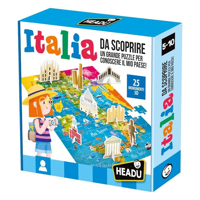 Headu Italia - Puzzle per bambini 5-10 anni IT23110 - Gioco educativo made in Italy