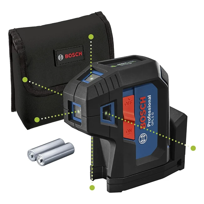 Livella Laser Bosch Professional GPL 5 G - Punti Verdi - Fino a 30m