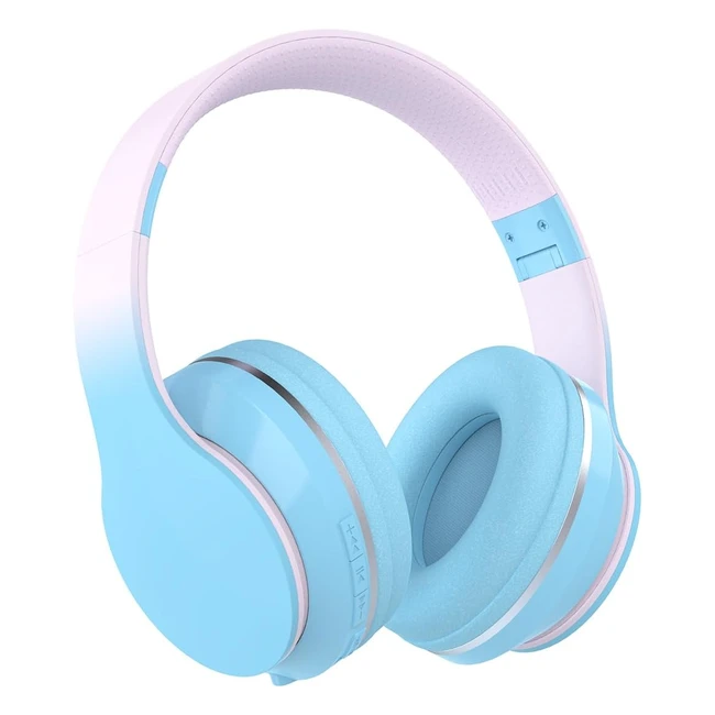 Wireless Kids Headphones Over Ear with Microphone - Stereo Sound 10H Playtime - 