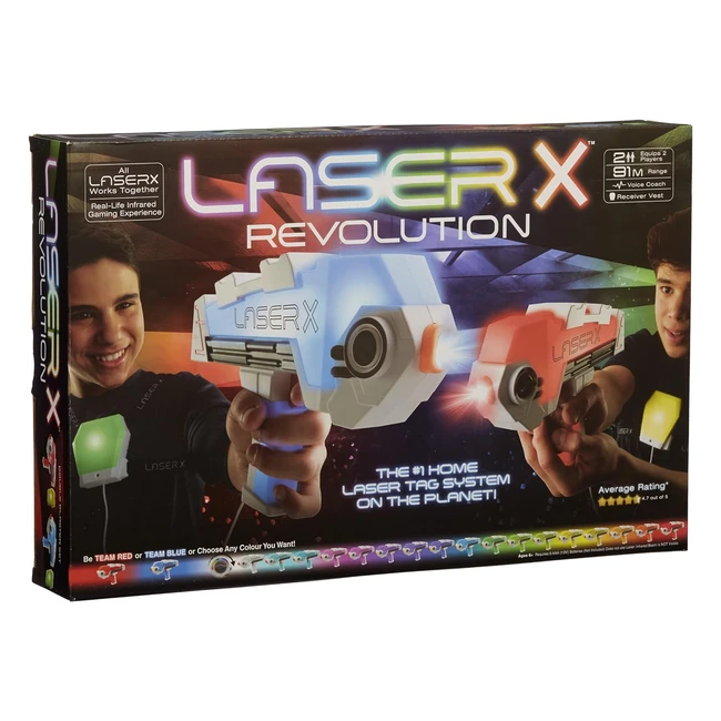 Laser X Revolution Double Blasters - Jeu d'action ultime pour intérieur et extérieur