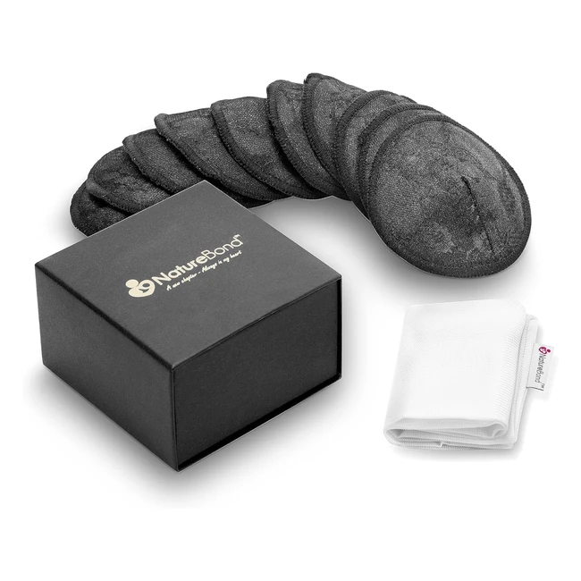 Coussinets d'allaitement en bambou biologique dentelle noire 10 pcs