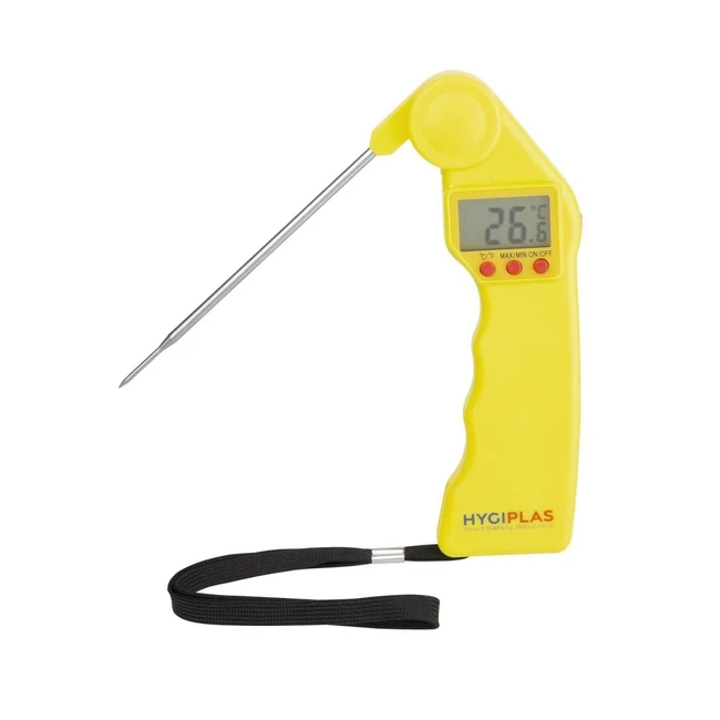 Hygiplas Easytemp Thermometer Yellow Foldaway Probe 50C-300C