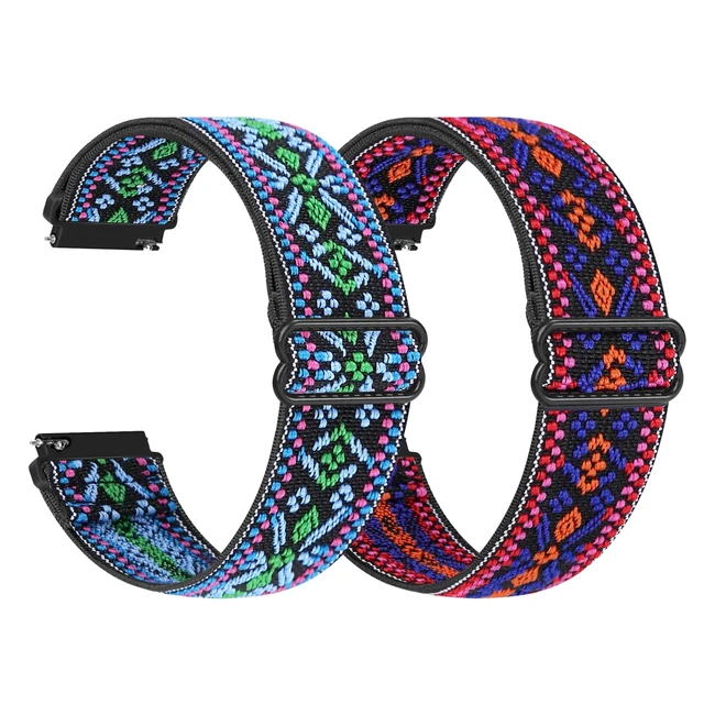 Tumpcez Quick Release Elastic Nylon Watch Straps 16mm 18mm 19mm 20mm 22mm