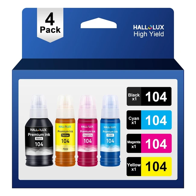 Hallolux 104 Ink Compatible for Epson ET2710 ET2720 Multipack - High Page Yield