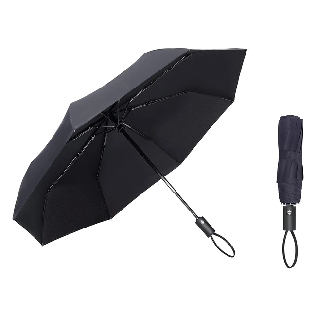 Synhok Compact Travel Folding Umbrella Durable Rain Windproof Portable Umbrella 