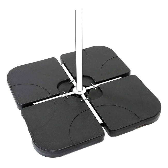 Soporte para Sombrilla Rellenable Cuadrado 4 Piezas Aktive 62196