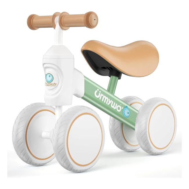 Urmywo Baby Balance Bike for 1 2 Years Old Boys Girls - Ride On Toys - Toddler Bike - Birthday Gifts - Green