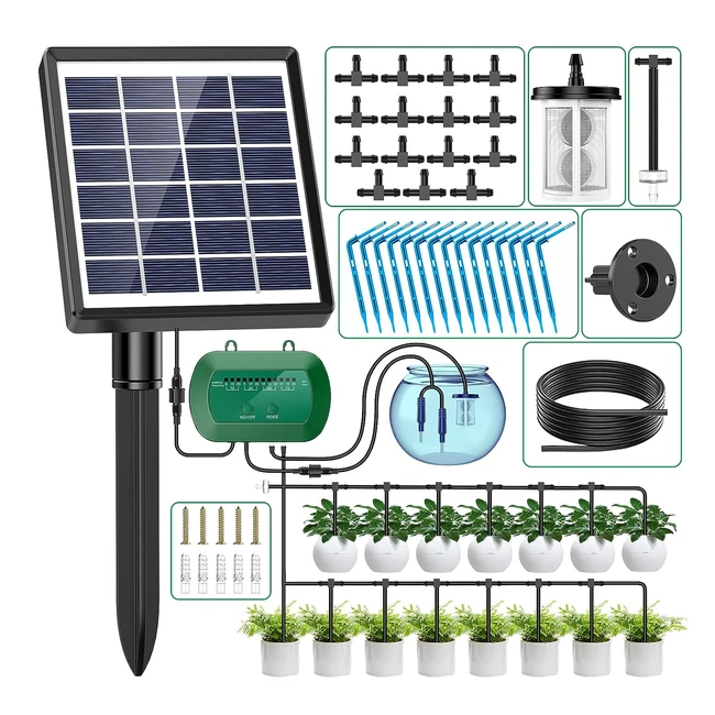 Irrigazione Automatica Solare - Kit 12 Modelli Goccia - Anseto