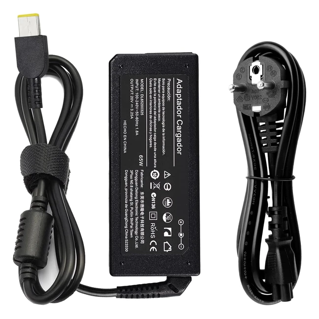Cargador Portatil 65W 45W Lenovo Thinkpad T470 T450 T460 X270 X1 Carbon Yoga 2 13 11s Slim ADLX65NLC3A