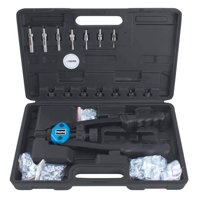 Lot 110 Pinces Riveter Professionnelles M3M12 Tecpo - Idéal pour Ecrous Aluminium, Acier Inoxydable