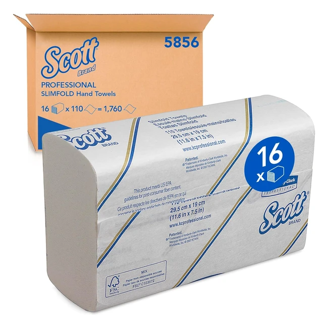 Scott Folding Towels 5856 Paper Towels with Airflex Absorption Technology 1Ply 1