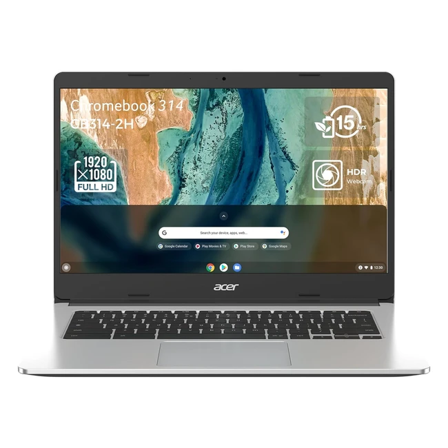Acer Chromebook 314 CB3142HK7AR - Ordinateur Portable 14 HD MediaTek MT8183 RAM 8Go 64Go eMMC ARM Mali-G72 MP3 Chrome OS Laptop Gris AZERTY FR