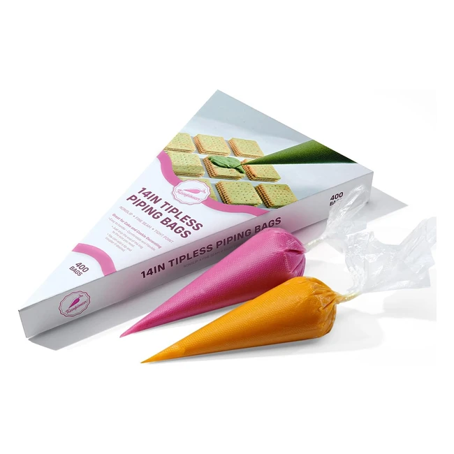 Lot de 400 poches douille jetables Keenpioneer 356 cm - Décoration biscuits et gâteaux