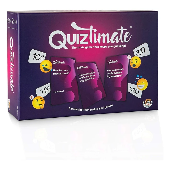 Quiztimate Trivia Game - Family Fun - 4 Rounds - 300 Questions  Facts