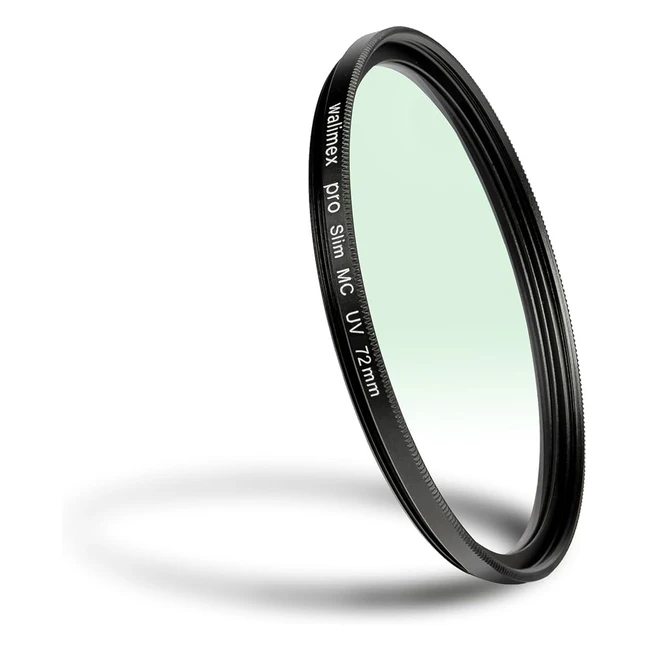 walimex 72mm Slim MC UV-Filter - Hochwertiges Glas, Metallrahmen, dünn, hohe optische Qualität