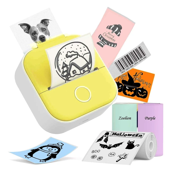 Note Buddy Portable Mini Printer T02 - 1 Roll Sticker Paper - Mini Portable Printer for Phone Labels Notes Memo DIY - Gifts List