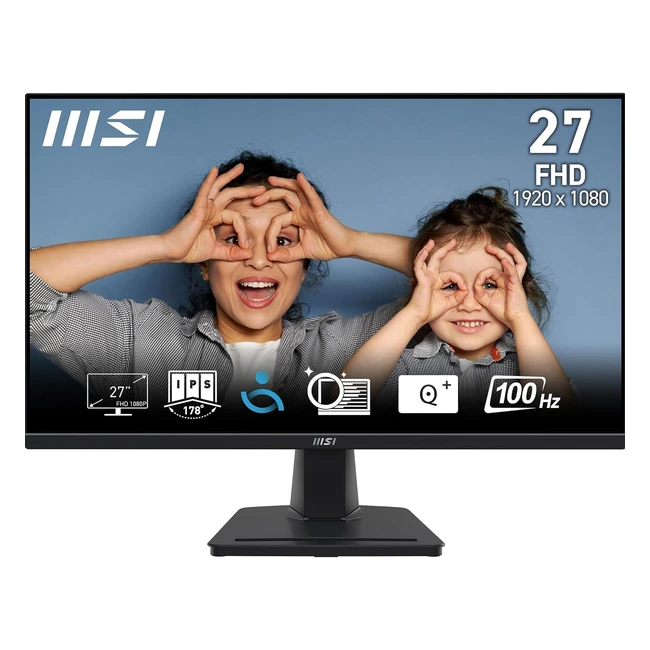 MSI Pro MP275 27-Inch FHD Monitor 1920x1080 IPS 100Hz Eye-Friendly Screen HDMI Built-In Speakers