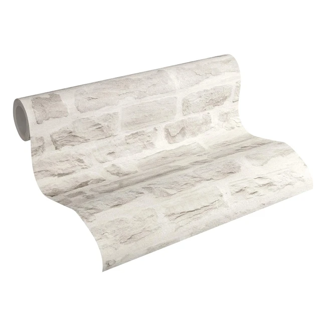 Papel Pintado Efecto Piedra Elements As Cration 355804 - Resistente y Fcil de 