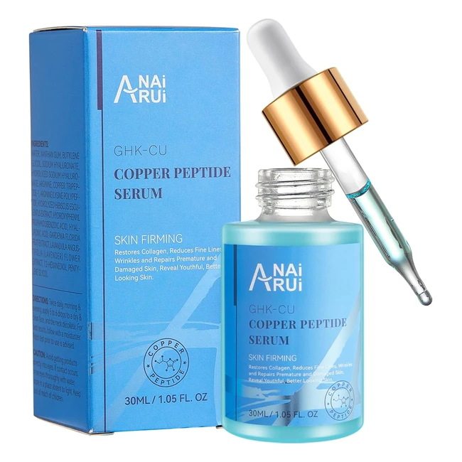 Anairui Copper Peptides Serum GHKCU Anti Aging Face Serum with Hyaluronic Acid 3