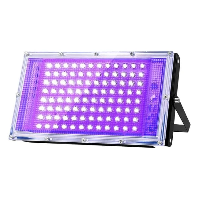 Glostars 100W LED Luce Nera Potente UV IP66 - 395400 nm - Festa di Natale - Glow Esterno