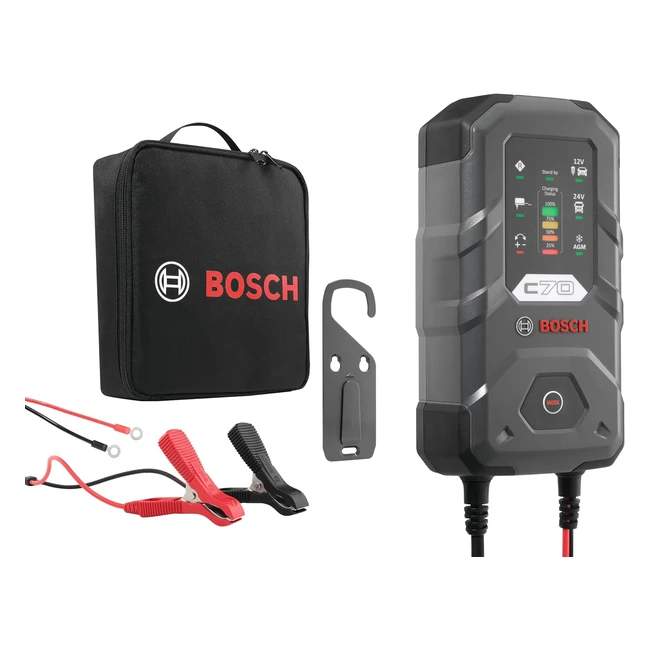 Bosch C70 10A Autobatterie Ladegert mit Trickle-Funktion fr 12V24V Blei-Su