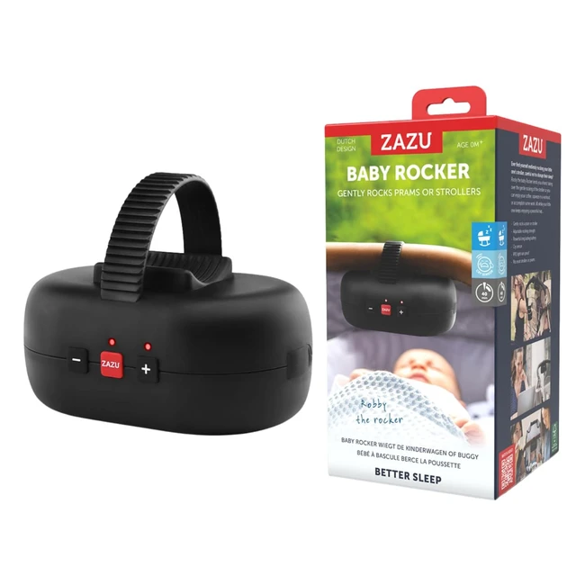 Berceur automatique Zazu Robby pour bébé - Balancement réglable - Capteur de pleurs - Batterie durable - Résistant à l'eau - Pack de 1