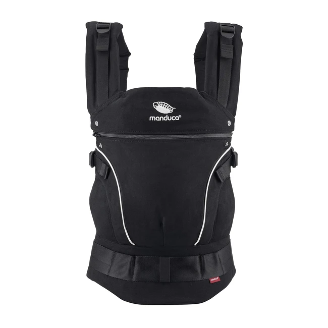 Manduca First Babytrage Nightblack - Ergonomische Kindertrage aus Canvas Biobaumwolle