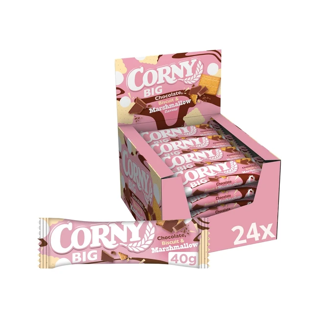Corny Big Chocolate Cereal Bar Biscuit Marshmallows 24 x 40 g - XXL Format