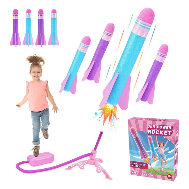 Stomp Rocket Toy for Kids | Outdoor Garden Game Gift | Age 3-9 | Air Rockets