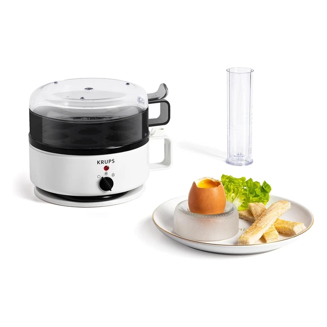 Krups Ovomat Super Eierkocher für 7 Eier mit Warmhaltefunktion BPA-frei EG230115