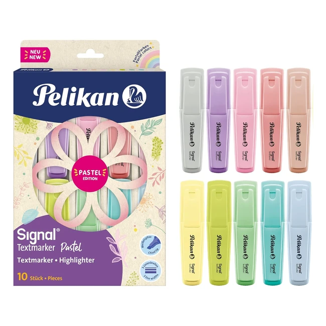 Evidenziatori Pelikan Signal Pastel - Colori Pastello - Pacco da 10 pezzi