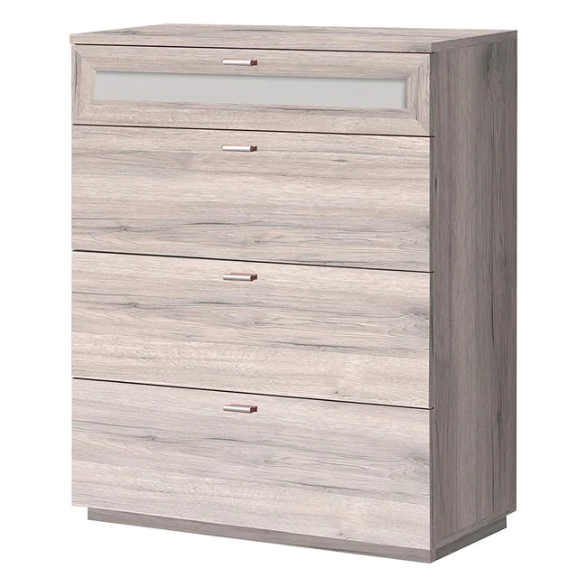 Forte Nexus Kommode Sandeiche 375 x 988 x 799 cm mit 4 Schubladen