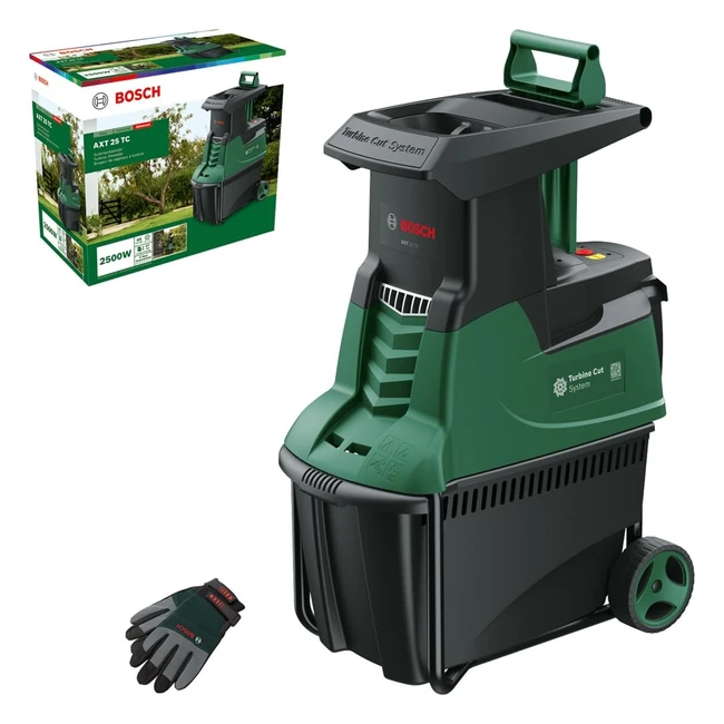 Bosch Turbinenhcksler AXT 25 TC 2500 W - Holz  Gartenabflle - Gartenhandsch