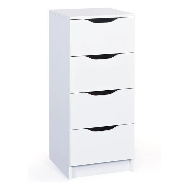 Commode 4 tiroirs blanc - Westphalen 4 - Rangement ordonn et pratique