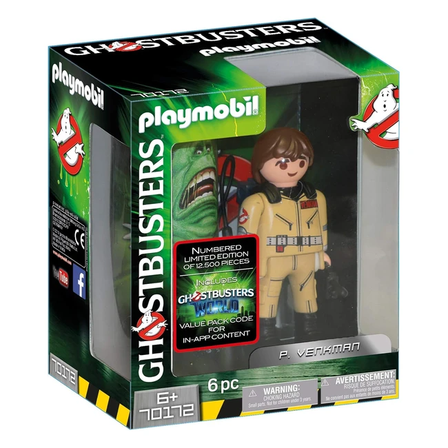 Playmobil Ghostbusters 70172 Sammlerfigur P Venkman ab 6 Jahren - Große Geisterjägerfigur