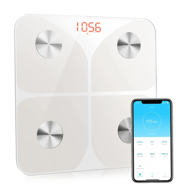 Digitale Krperfettwaage Test 2023 Bluetooth App Ultradnn Przise Sensoren G