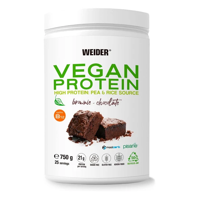 Weider Vegan Protein 750g Cioccolato - Proteine Vegane 21g - Isolate di Piselli 