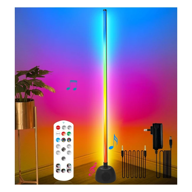 Lampadaire LED Deeprbling avec Enceinte Bluetooth 20W 175cm - RGB Musique Sync TWS