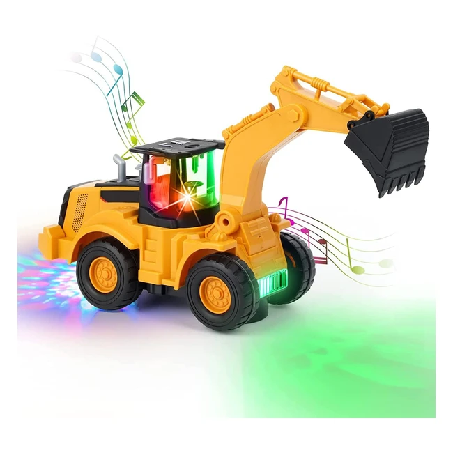 Construction Excavator Car Toy for Boys Kids Digger Truck 1234 Electric Wheel E