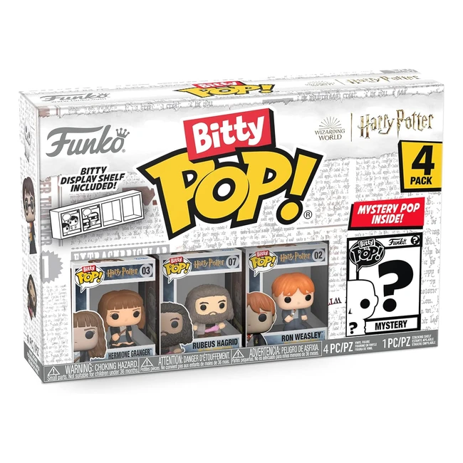 Funko Bitty Pop Harry Potter Hermione Granger Rubeus Hagrid Ron Weasley + Mystery Mini Figure 09 Inch Collectable