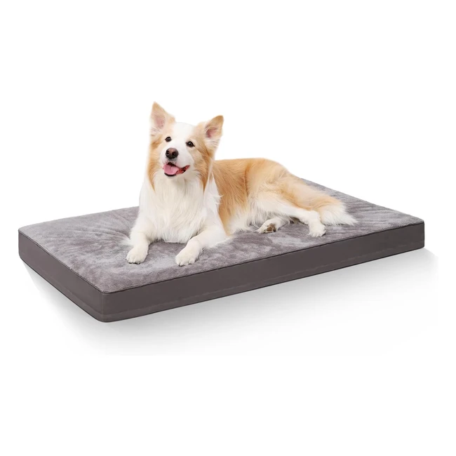 Cama Ortopédica para Perros XXL 120x75 Desmontable Lavable Gris Oscuro